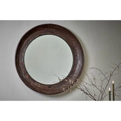 Nkuku Nkuku Reclaimed Iron Tray Mirror | Mirrors | Multicolour | Varies Approx 9 x 110 cm (Diameter)