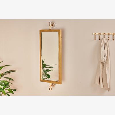 Nkuku Nkuku Visala Swivel Wall Mirror | Mirrors Wall Art & Clocks | Antique Brass | Small