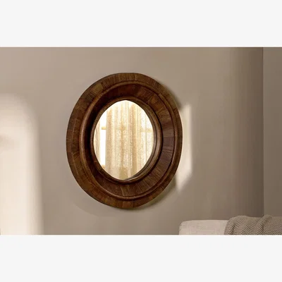 Nkuku Nkuku Kayia Acacia Wood Mirror | Mirrors Wall Art & Clocks | Walnut