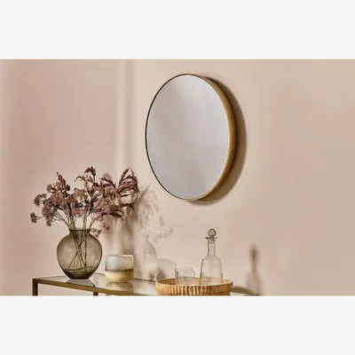 Nkuku Nkuku Olena Round Mirror | Mirrors Wall Art & Clocks | Antique Brass | Small