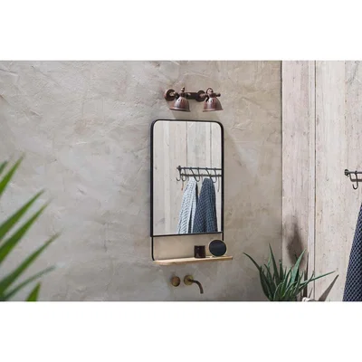 Nkuku Nkuku Harni Mirror | Mirrors | Black | Portrait 72 x 45 x 12 cm