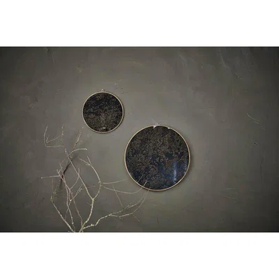 Nkuku Nkuku Kiko Oiled Decorative Mirror | Mirrors | Gold | Large 0.5 x 39.5 cm (Diameter)