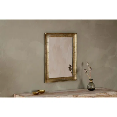 Nkuku Nkuku Yadur Rectangular Mirror | Mirrors | Antique Brass | Small