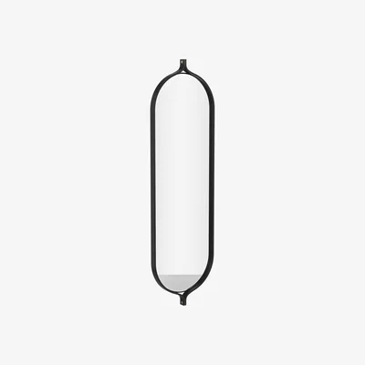 Nordic Nest Swedese Comma Mirror oblong 135 cm Ash black stain