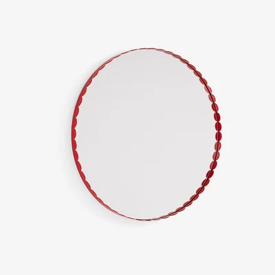 Nordic Nest HAY Arcs Mirror mirror Ø60 cm Red