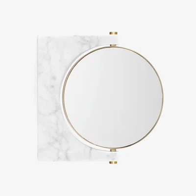 Nordic Nest Audo Copenhagen Pepe Marble mirror Marble white wall hung