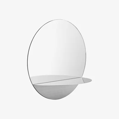 Nordic Nest Normann Copenhagen Horizon mirror round Stainless steel