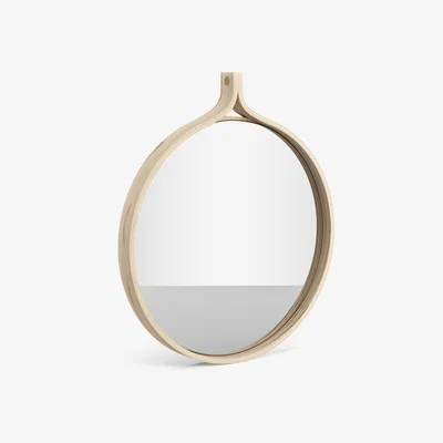 Nordic Nest Swedese Comma Mirror round Ø40 cm Ash lackered