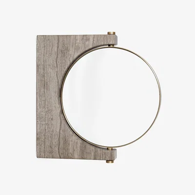 Nordic Nest Audo Copenhagen Pepe Marble mirror Marble brown wall hung