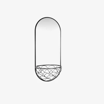 Nordic Nest SMD Design Haga Mirror Grey 40x90 cm