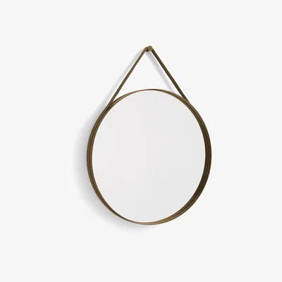 Nordic Nest HAY Strap Mirror Ø70 cm Light brown