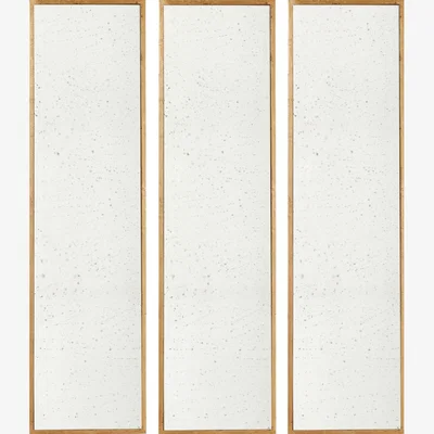 OKA OKA, Trine Mirrors Set of Three - Antique Gold, Mirrors, Metal