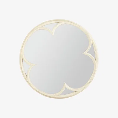 OKA OKA, Clover Mirror - Distressed Grey, Mirrors, Glass/Wood