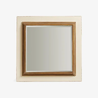 OKA OKA, Konsentris Mirror, Square - Cream/Gold, Mirrors, Bayur Wood