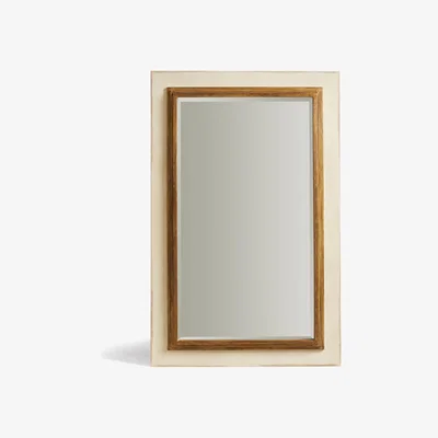 OKA Konsentris Mirror, Rectangular - Cream/Gold