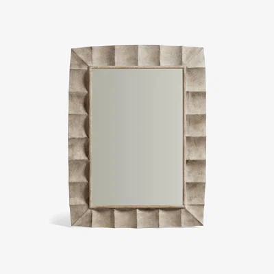 OKA OKA, Okean Mirror - Distressed Grey, Mirrors, Glass/Metal