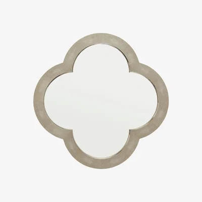 OKA OKA, Quatrefolium Mirror - Taupe, Mirrors, MDF Wood/Stainless Steel