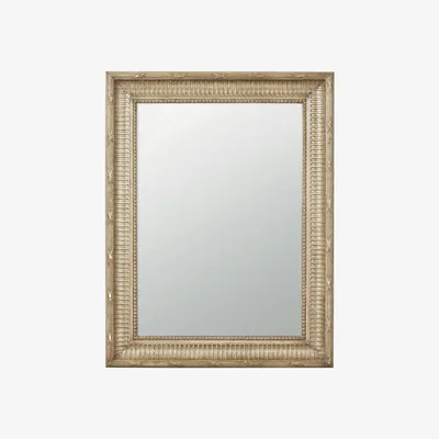 OKA OKA, Kinvara Distressed Wall Mirror - Taupe, Mirrors, Glass/Wood