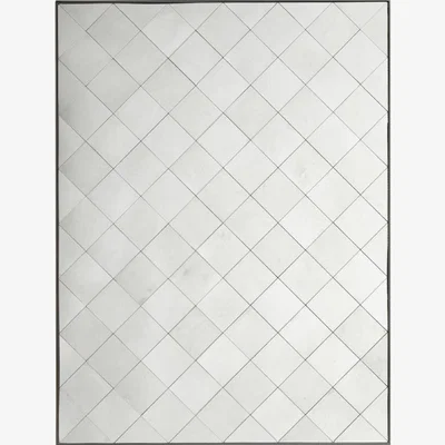 OKA Sedgwick Diamond Mirror - Antiqued Glass