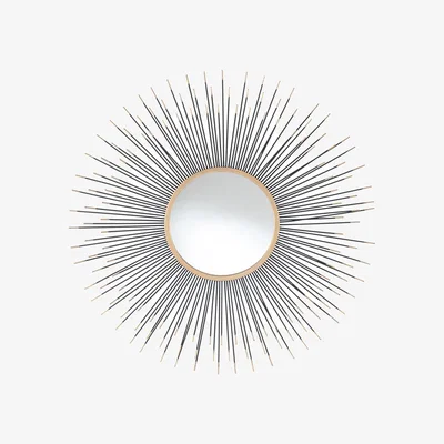 Olivia's Olivia's Kendall Starburst Round Mirror in Black & Gold