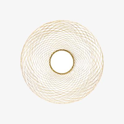 Olivia's Olivia's CiCi Metal Mesh Effect Round Mirror in Gold