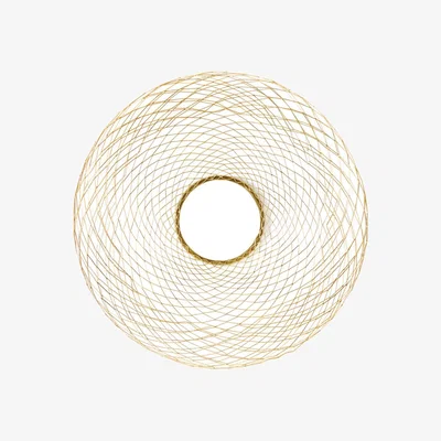 Olivia's Olivia's CiCi Metal Mesh Effect Round Mirror in Gold