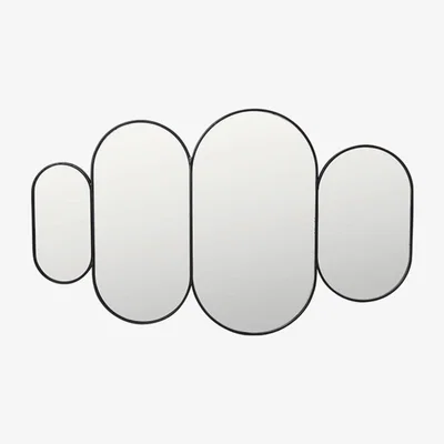 Olivia's Broste Copenhagen Pelle Wall Mirror Clear Black