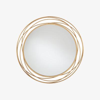 Olivia's Olivia's Metal Round Wall Mirror in Antique Gold | Outlet
