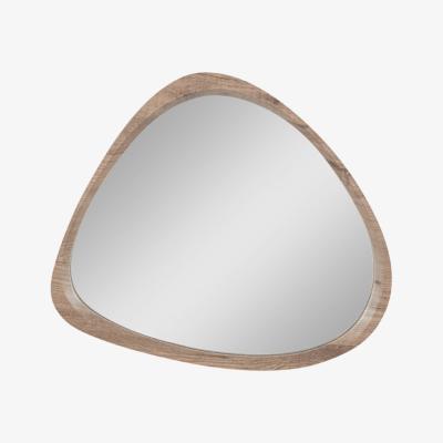 Olivia's Olivia's Ricardo Dark Wood Veneer Curved Wall Mirror