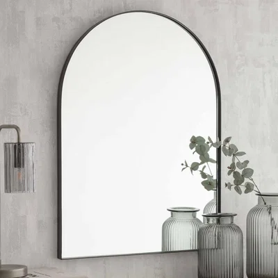 Olivia's Garden Trading Arched Wall Mirror Black