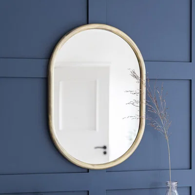 Olivia's Garden Trading Novello Wall Mirror in Antique Brass Iron