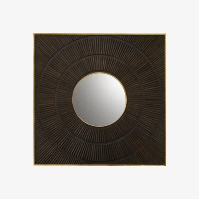 Olivia's Olivia's Sadie Wall Mirror in Mango Wood & Brass Finish
