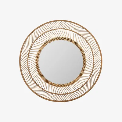 Olivia's Olivia's BoBo Bamboo Round Wall Mirror Large
