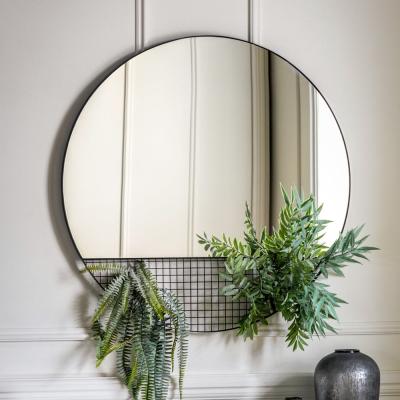 Olivia's Gallery Interiors Houndworth Wall Mirror in Black 80x80cm