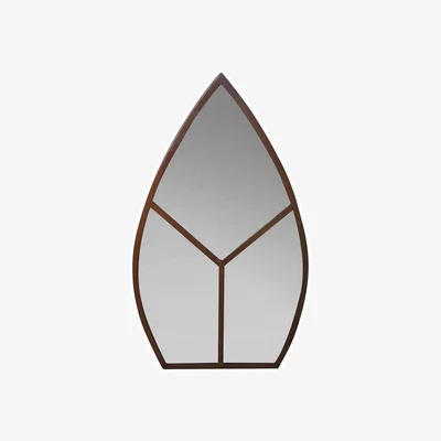 Olivia's Ivyline Leaf Arch Outdoor Mirror Natural Rust