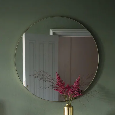Olivia's Gallery Direct Bowie Round Mirror Champagne | Outlet