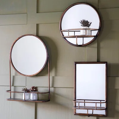 Olivia's Gallery Interiors Isaac Round Mirror Bronze