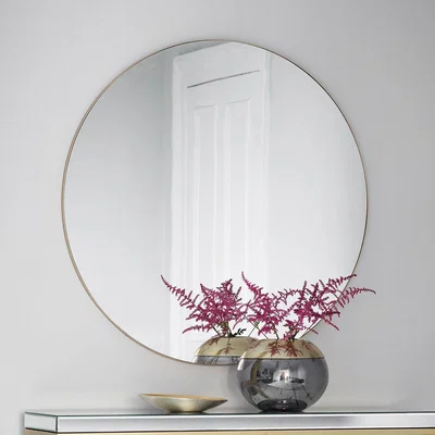Olivia's Gallery Direct Hayle Round Mirror Champagne