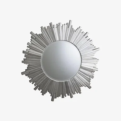 Olivia's Gallery Interiors Round Herzfeld Mirror / Silver / Round