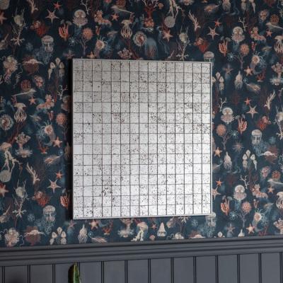 Olivia's Gallery Interiors Turnock Mosaic Silver Square Wall Mirror