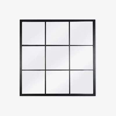 Olivia's Garden Trading Square Outdoor Wall Mirror Black / Small