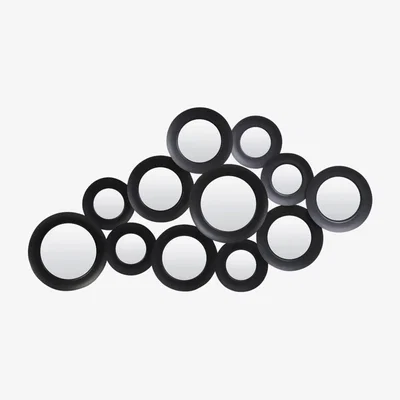 Olivia's Light & Living Ispilu Wall Mirror Matt Black