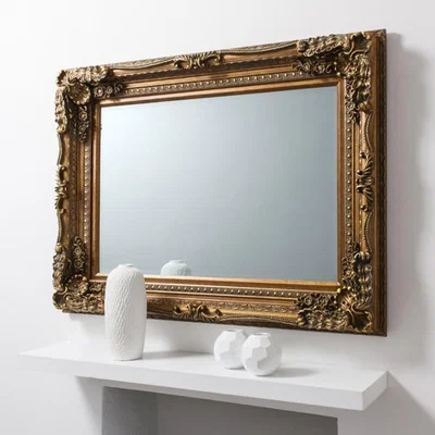 Olivia's Gallery Interiors Carved Louis Mirror Gold | Outlet