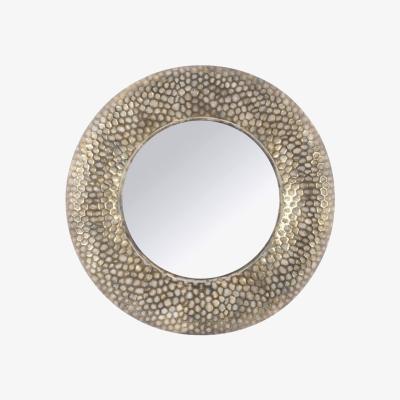Olivia's Libra Antique Round Honeycomb Mirror Gold
