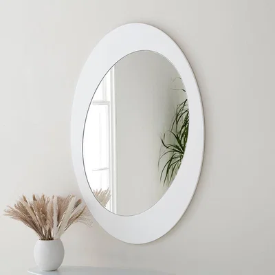 Olivia's Olivia's Luna Oval Wall Mirror in White