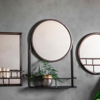 Olivia's Gallery Direct Industrial Emerson Mirror with Shelf