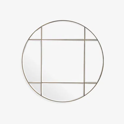 Olivia's Eichholtz Beaumont Round Mirror Beaumont in Vintage Brass