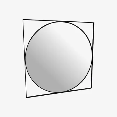 Olivia's Libra Isaac Wall Mirror Black