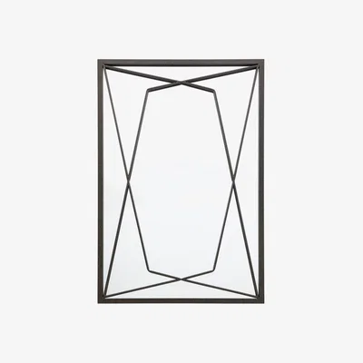 Olivia's Gallery Interiors Scott Wall Mirror in Black 65x95cm