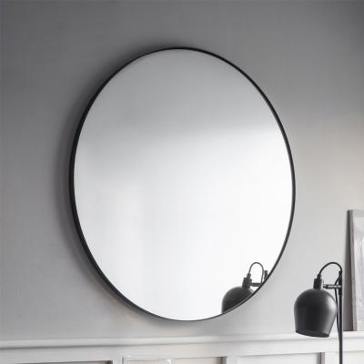 Olivia's Garden Trading Cherington Round Wall Mirror 80cm in Black & Steel